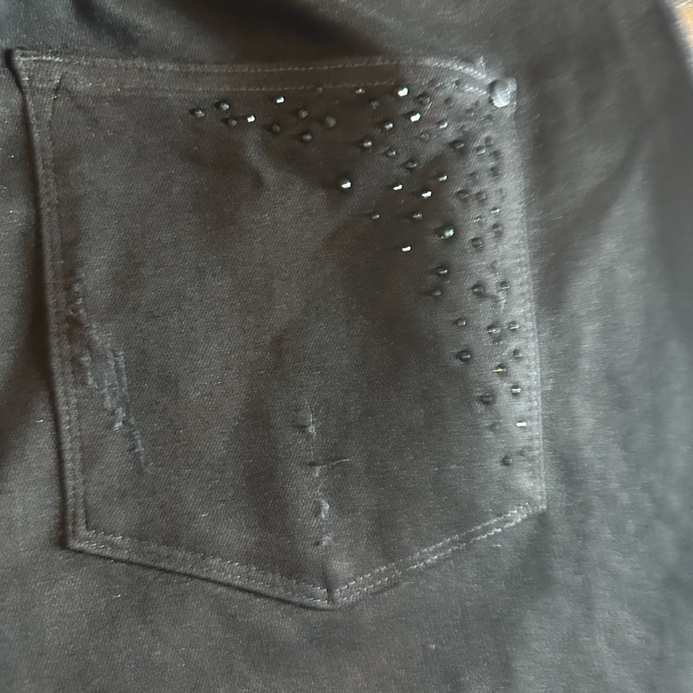 Simone Black Embellished Pull-On Pants 22W NWT - Picture 4 of 8